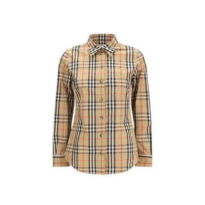 Stretch Cotton Check Shirt - Image 1