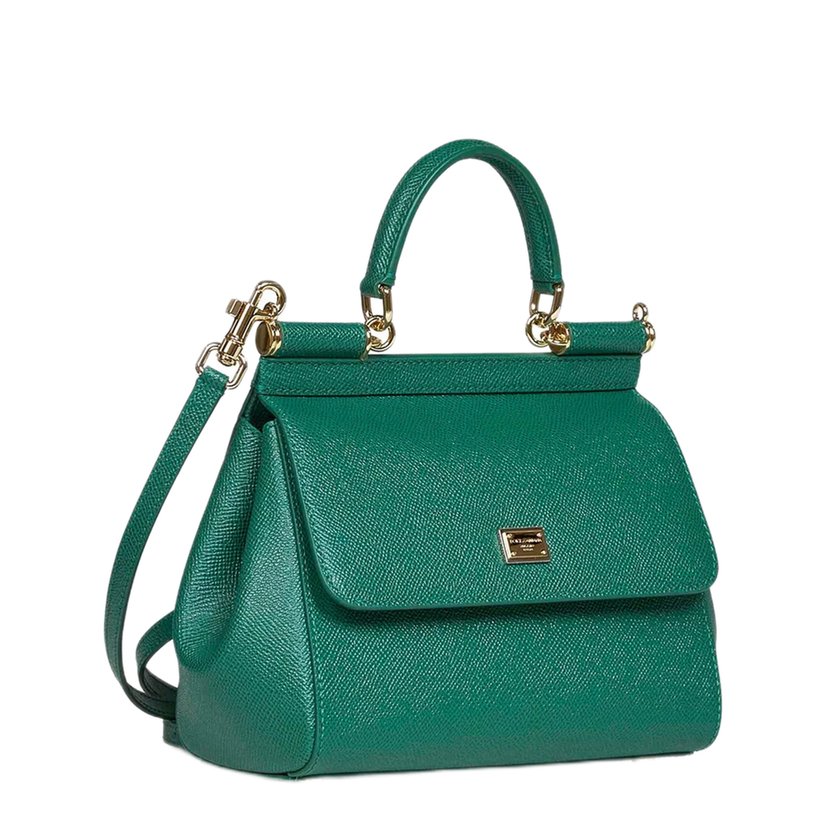 Sicily Medium Calfskin Handbag - Emerald Green - Image 2