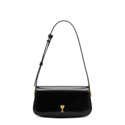 Paris Paris Cow Leather Shoulder Bag - Black - Image 1