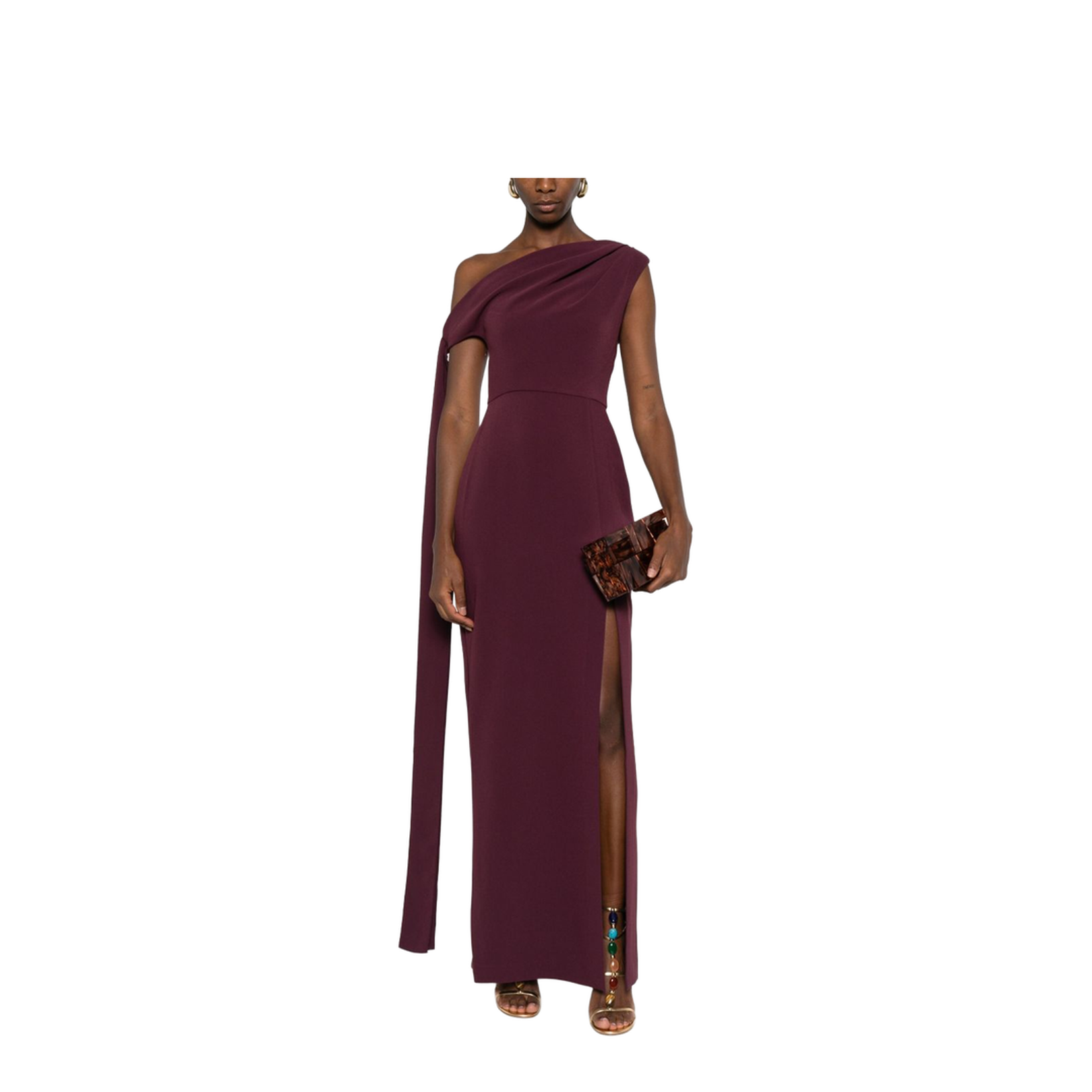 Cowl Neck Sleeveless Side Split Dress - Image 3