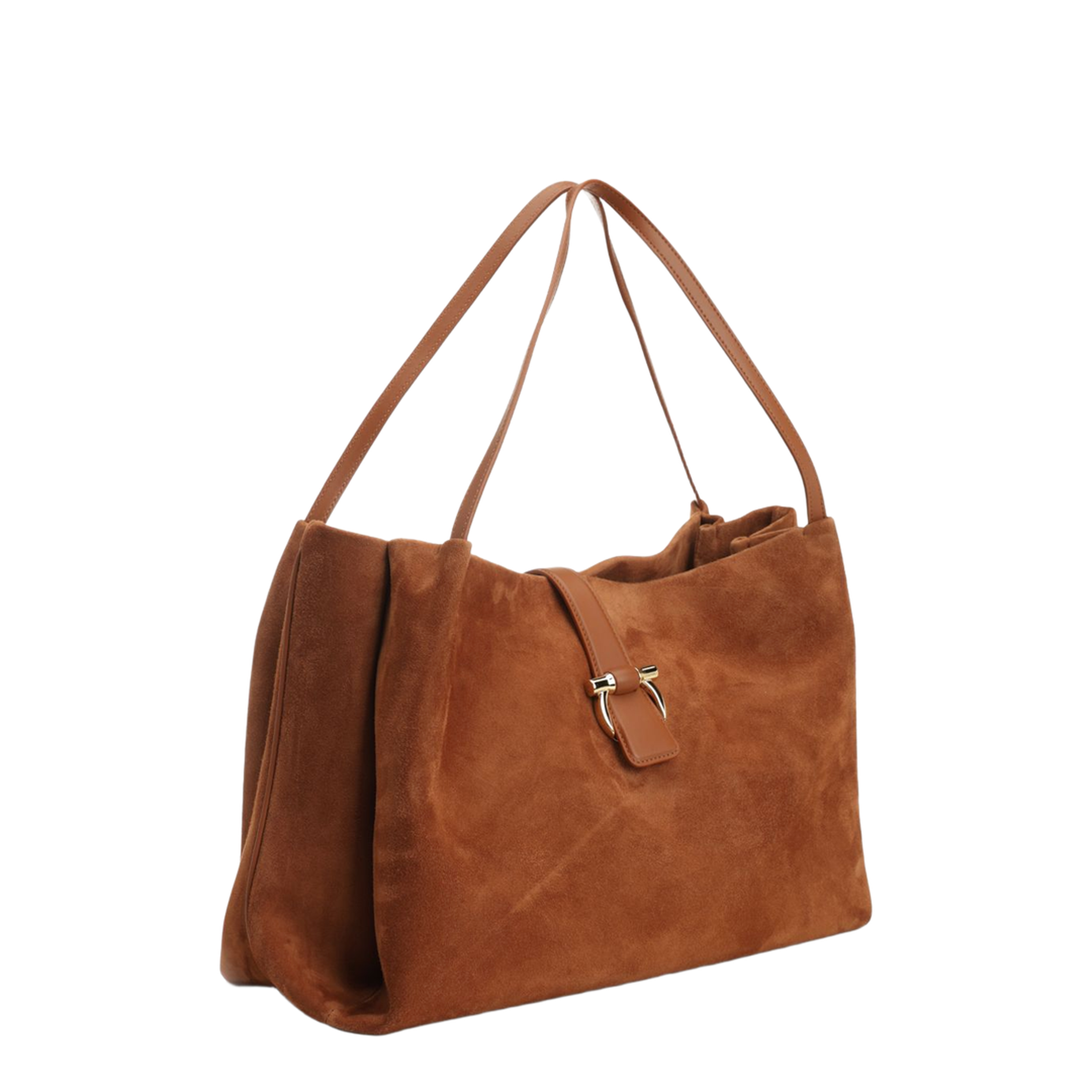 Brown Goatskin Suede Tote Bag - Image 5
