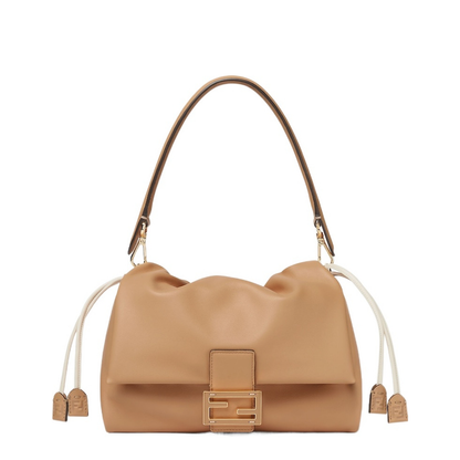 Mamma Baguette Medium Leather Beige - Image 1