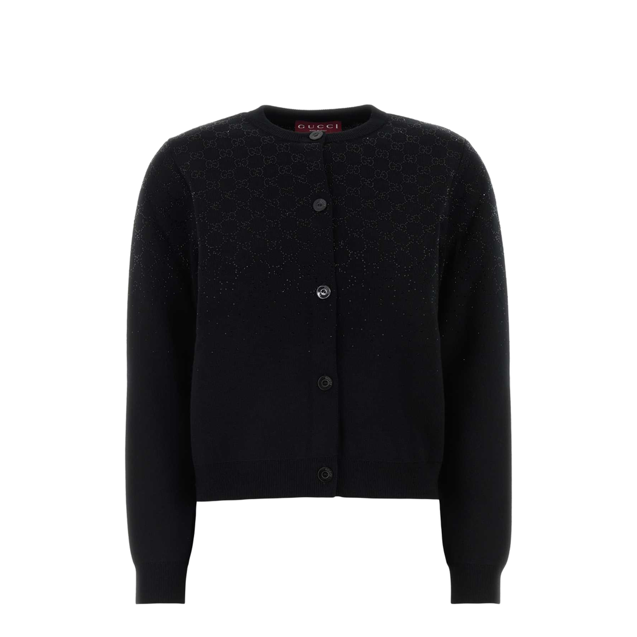 Fine Wool Cardigan with Crystals - Image 1