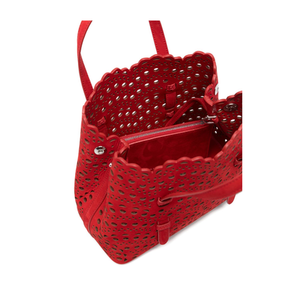 Mina 20 Nubuck Shoulder Bag - Red - Image 4