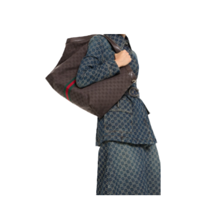 Large Tote Bag in Dark Brown GG Canvas - Image 3