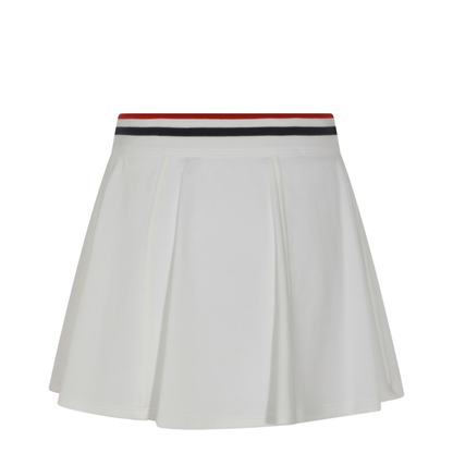 Striped-Trim A-Line Mini Skirt White - Image 4