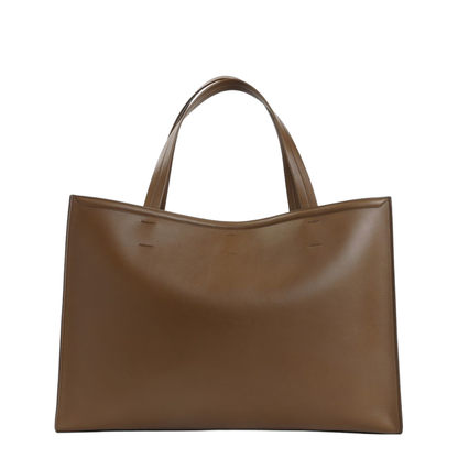 Slouch Cabas Large Calf Leather Tote Bag - Khaki Leather - Image 1