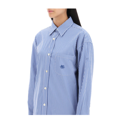 Cotton Shirt with Frontal Logo Embroidery - Image 4