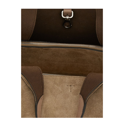 Brown Double Top Handle Tote - Image 2