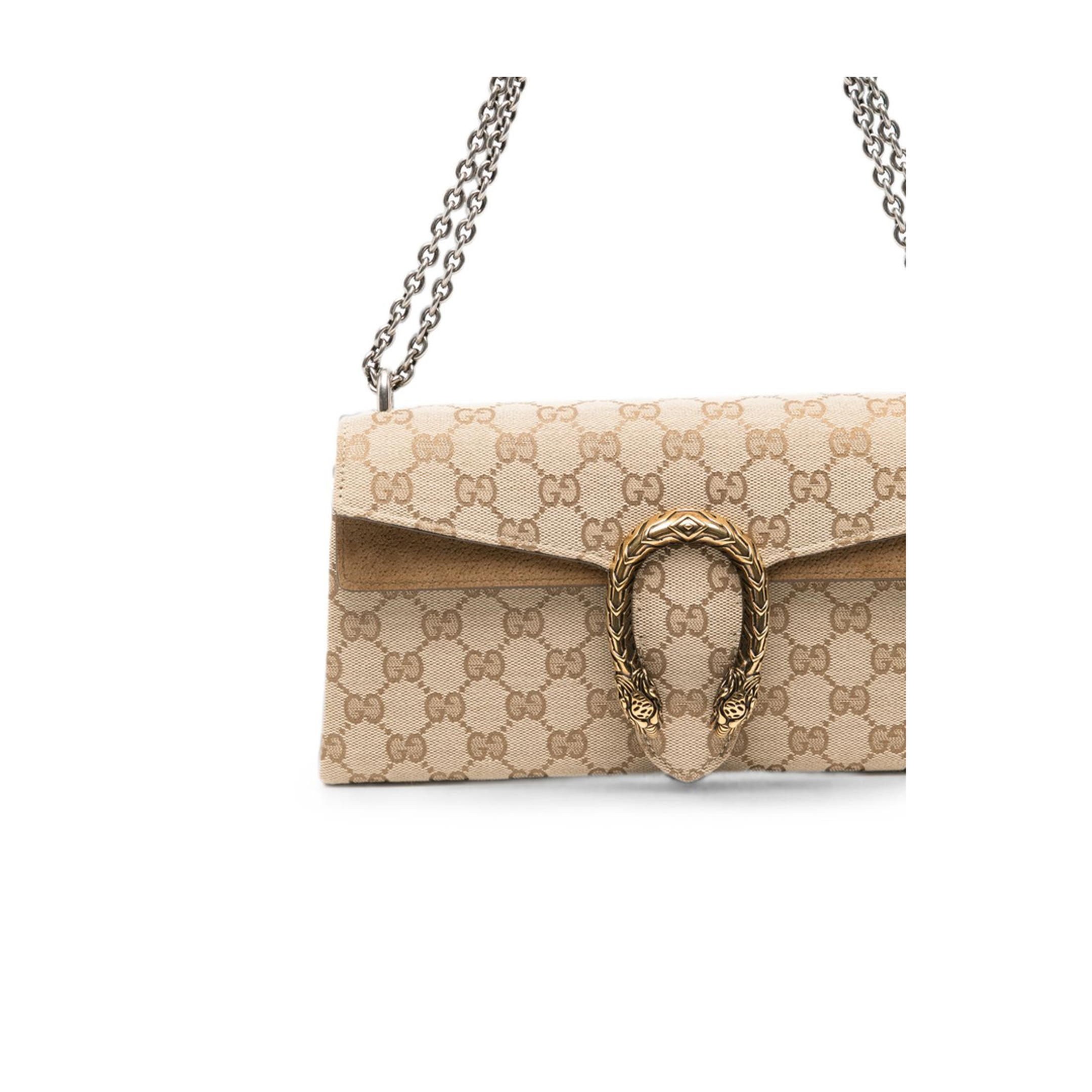 Dionysus Medium Coated Canvas Shoulder Bag - Sand and brown GG canvas - Image 4