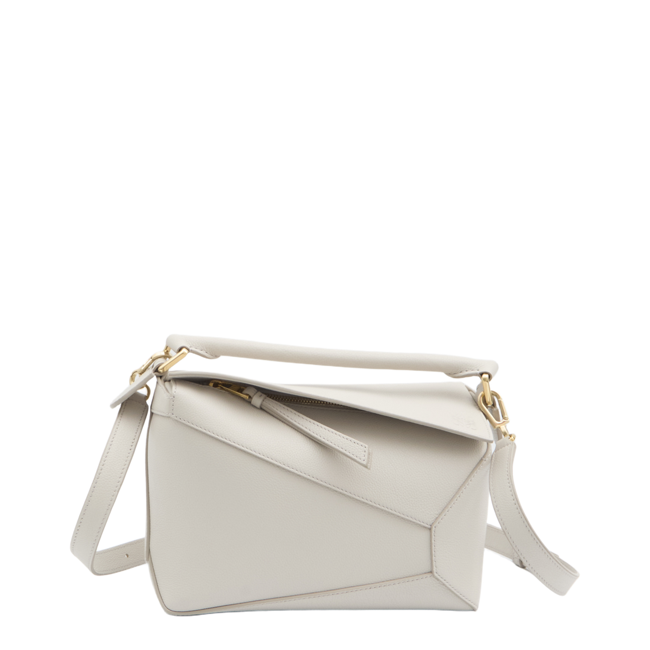 Puzzle Small Calfskin Shoulder Bags - Light Ghost - Image 1