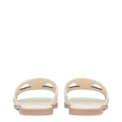 VLogo Cut-Out Leather Sandals - Image 3