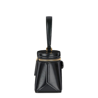 Antigona Calfskin Vanity Bag in Box Leather with Chain - Black - Image 2