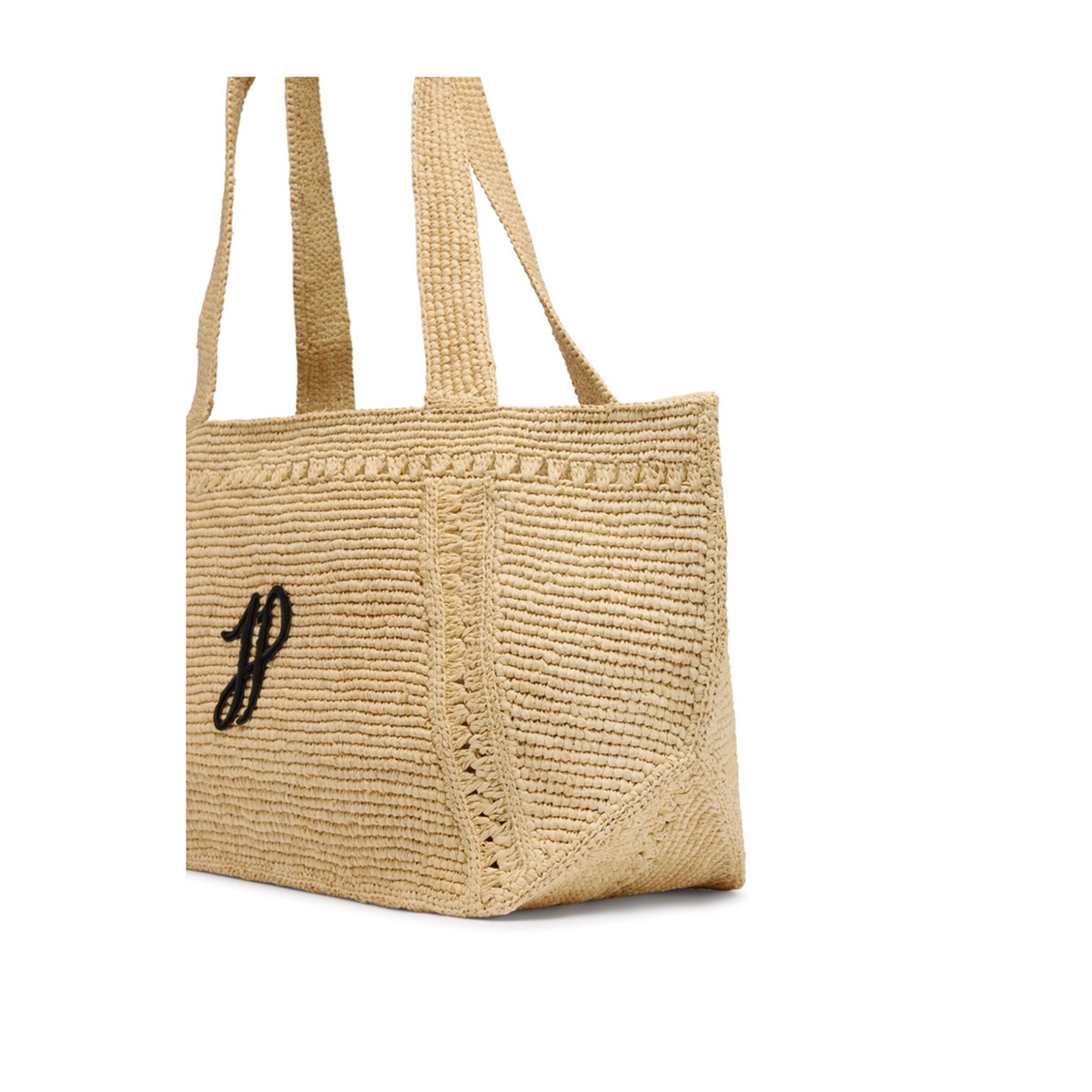 Trapeze GM Raffia Tote Bag - Vanilla - Image 3