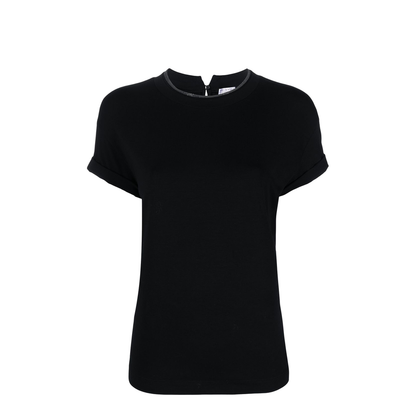 Monili-Detailed Cotton T-Shirt - Image 1