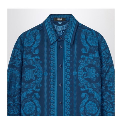 Graphic Print Silk Shirt - Image 2