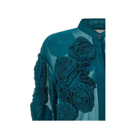 Embellished Shirt in Sheer Viscose - Image 3