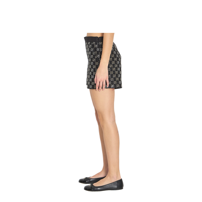 Embroidered Wool Tweed Lamé Shorts - Image 3
