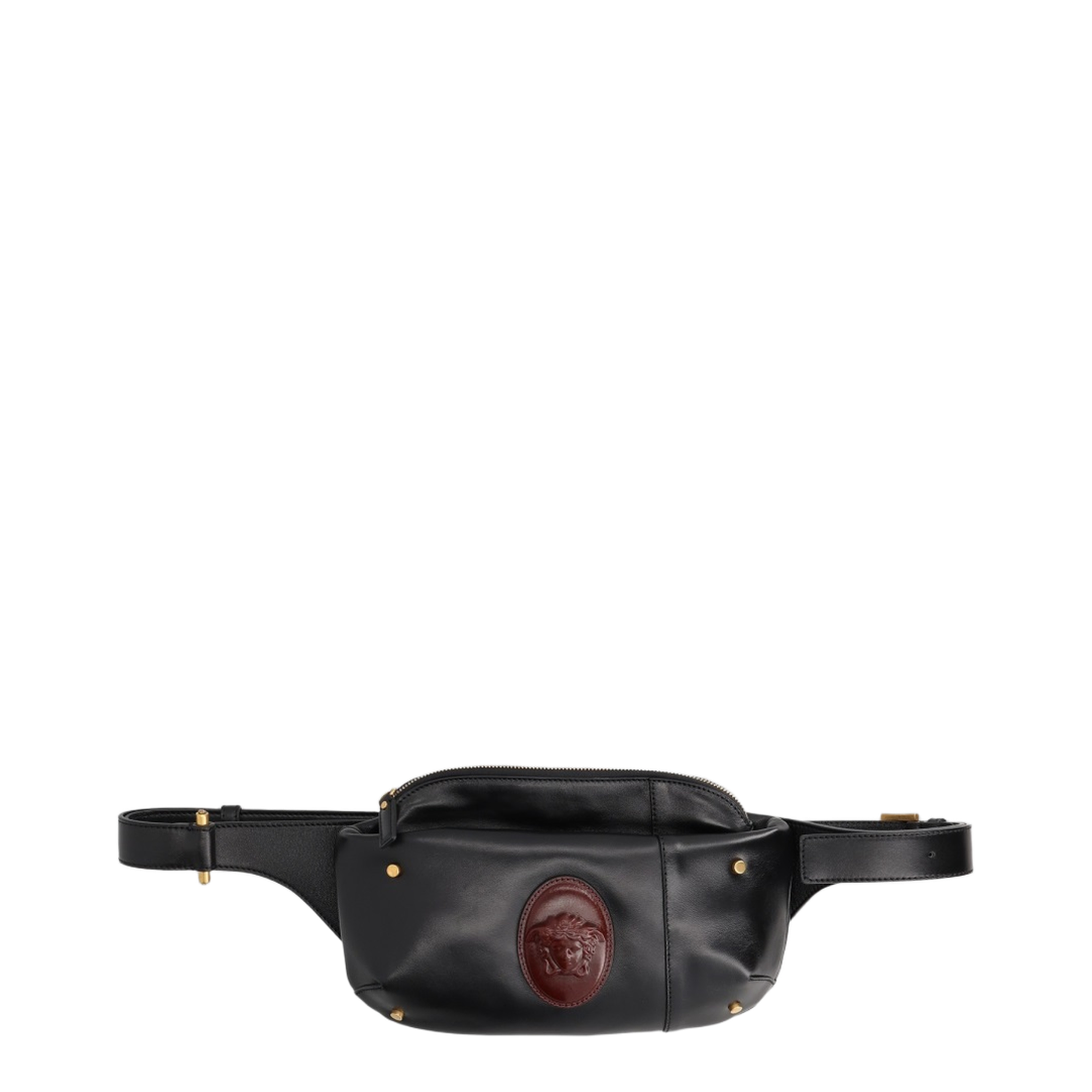 Lou Small Nappa Belt Bag - Black+Brown - Image 1