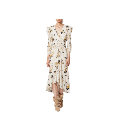 Printed Silk Midi Dress - Image 2