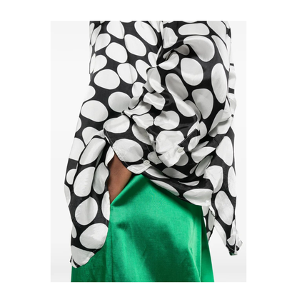 Casia Viscose Shirt with Large Polka Dot-Motif - Image 3