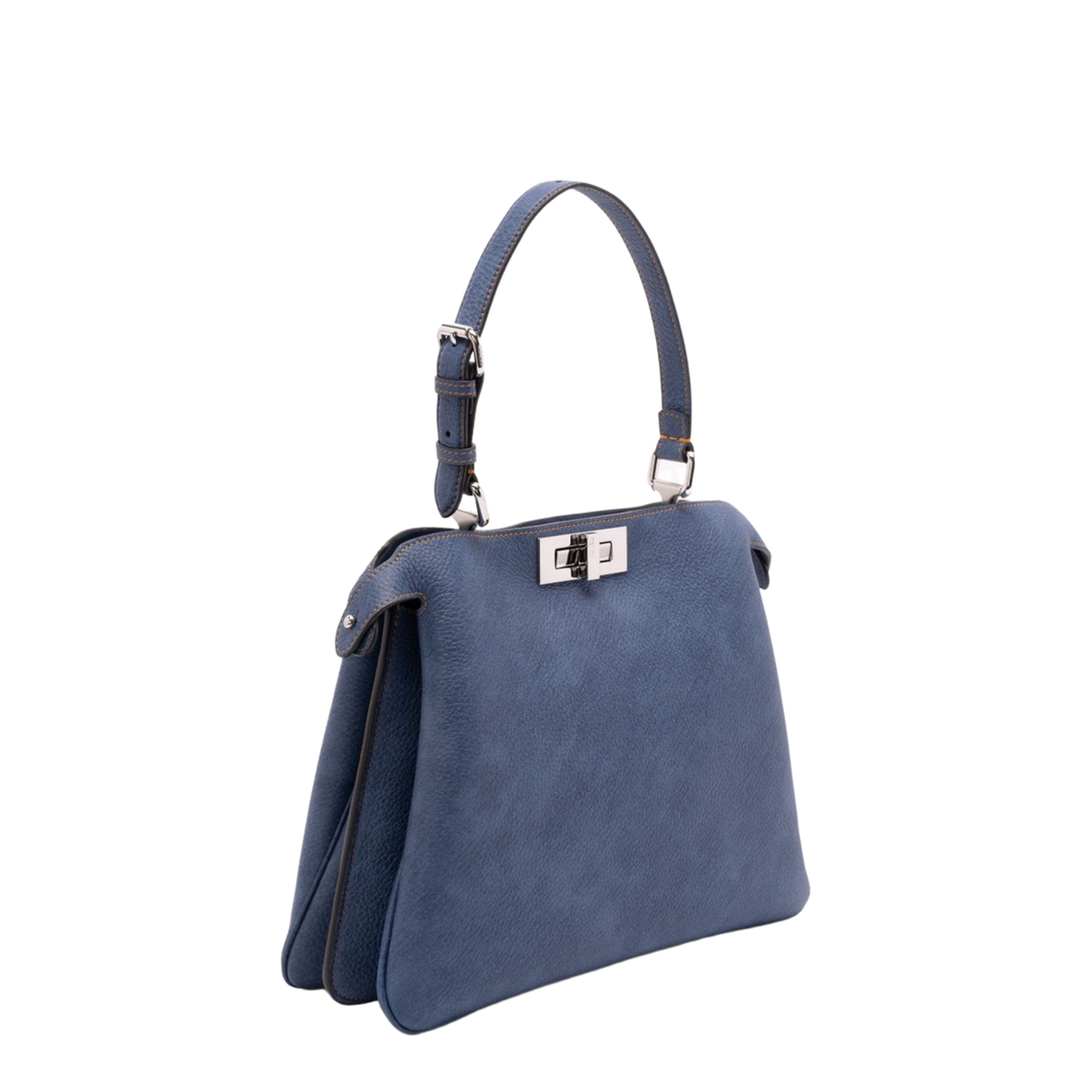 Peekaboo Soft Medium Cuoio Romano Leather Blue - Image 3