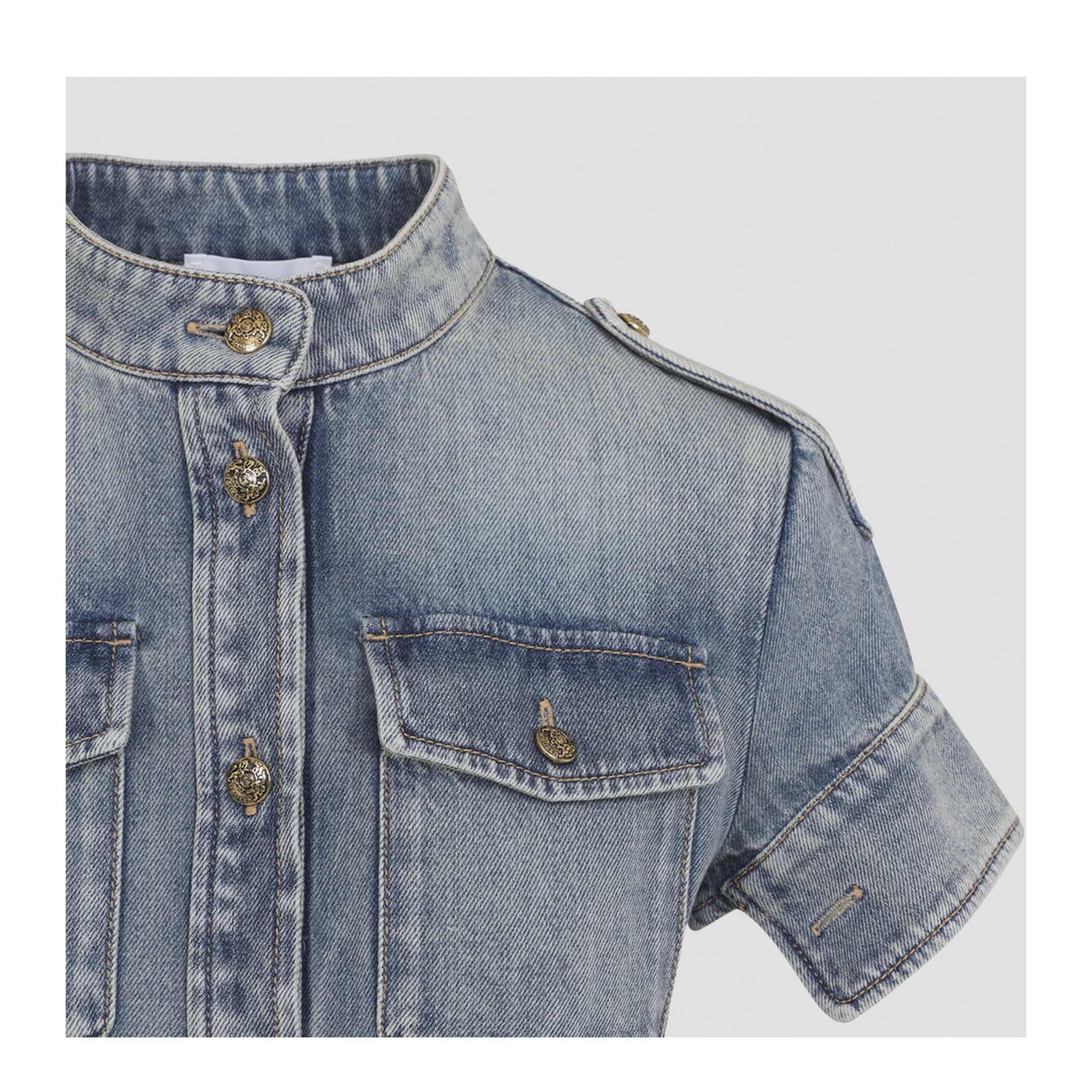 Denim Mini Dress - Image 6