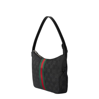 Lunetta Small GG Canvas Crossbody - Black - Image 4