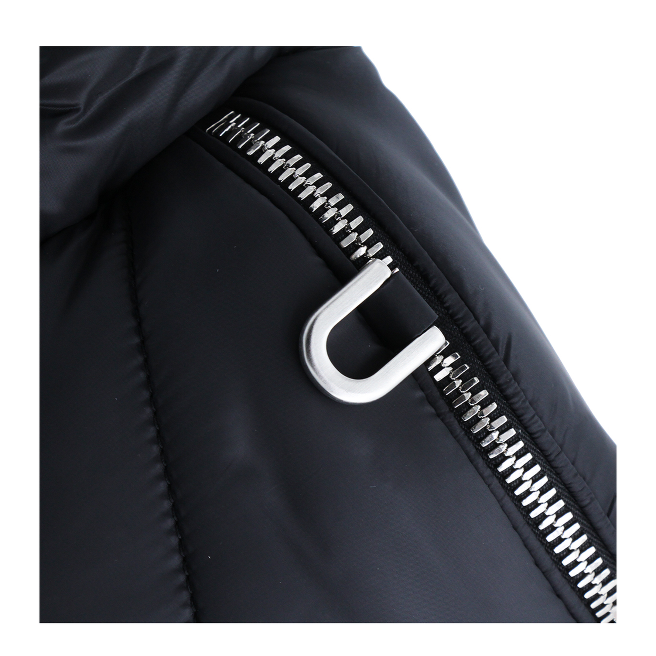 Bumbag Quilted Nylon Belt Bag - Black - Image 3