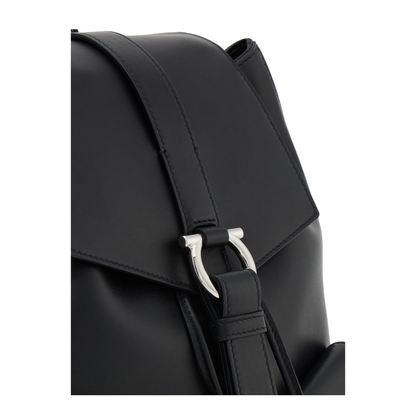 Hug Buckle Calfskin Backpack - Nero - Image 3