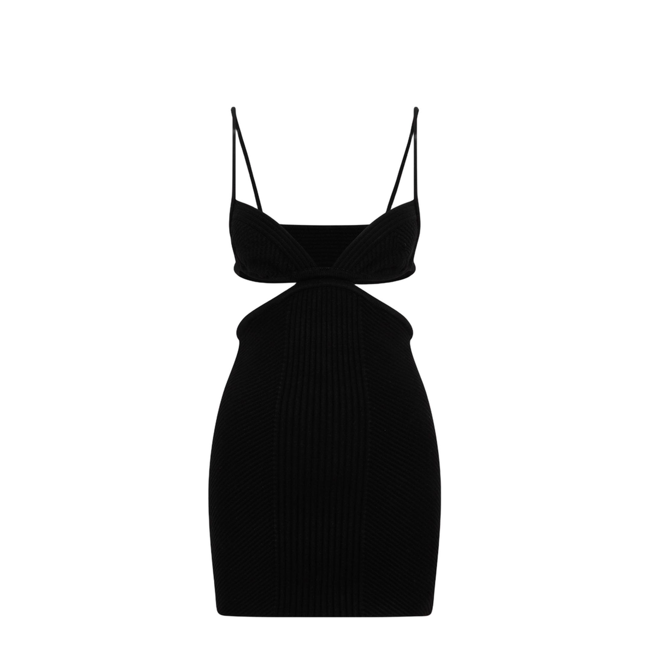 Cut Out Ribbed Mini Dress - Image 1