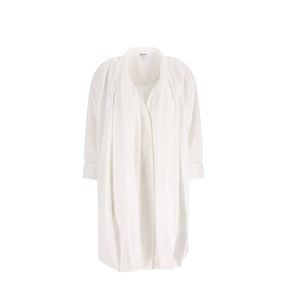 Draped Cotton Dress - Image 1