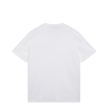 White Cotton T-Shirt with VLogo Embroidery - Image 2