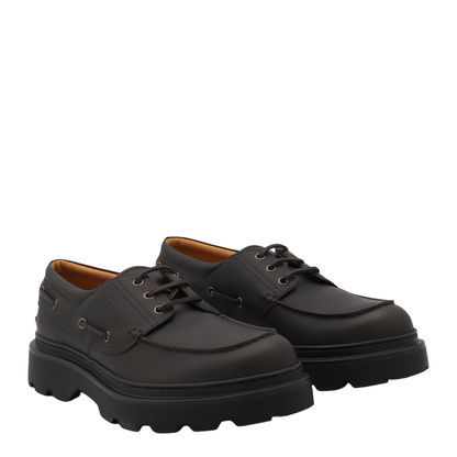 Coffee Brown Front Button Fastening Moc Stitching - Image 4