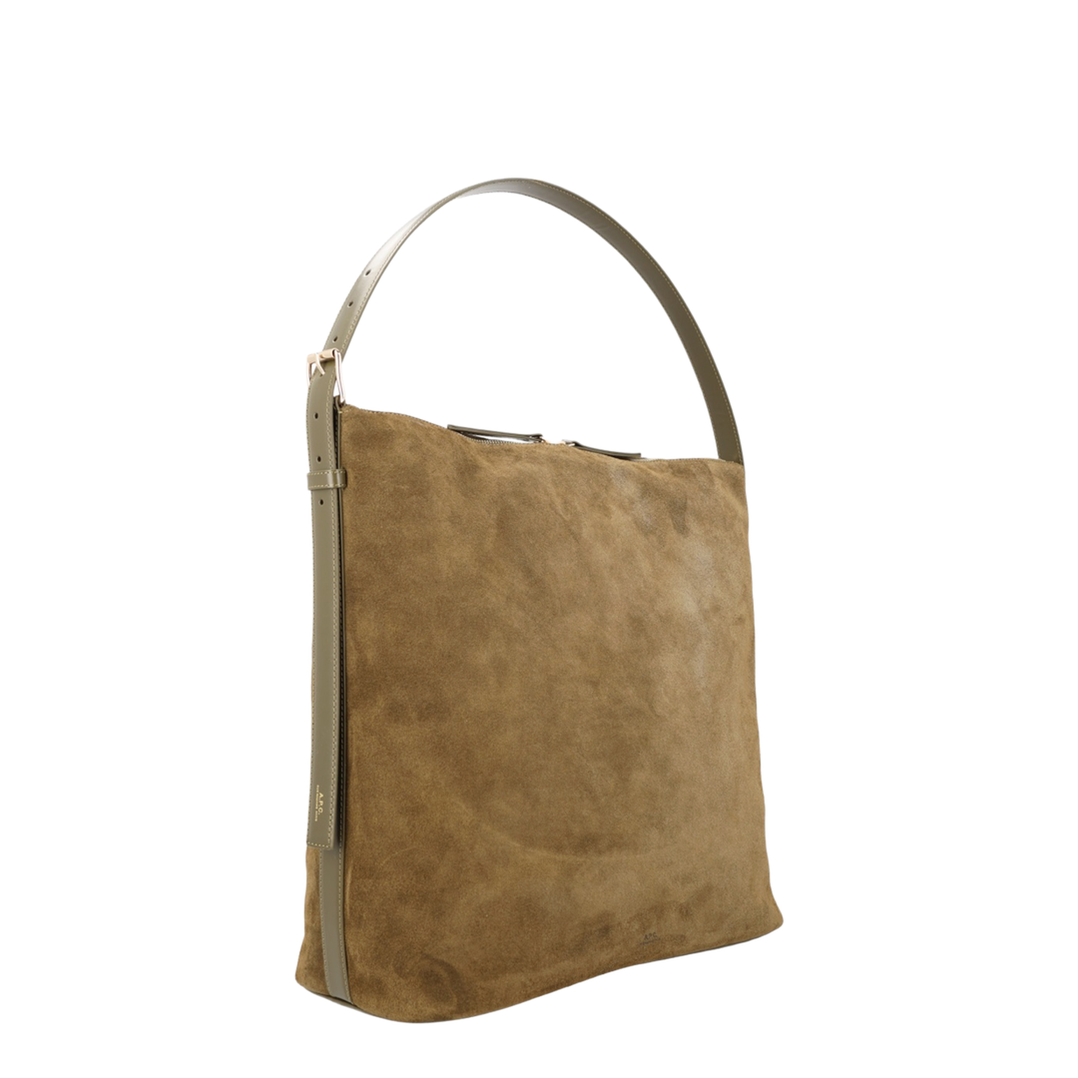 Vera Maxi Cowhide Leather Shoulder Bag - Kaki foncé - Image 2