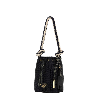 Black Crochet Mini Bucket Bag - Image 4