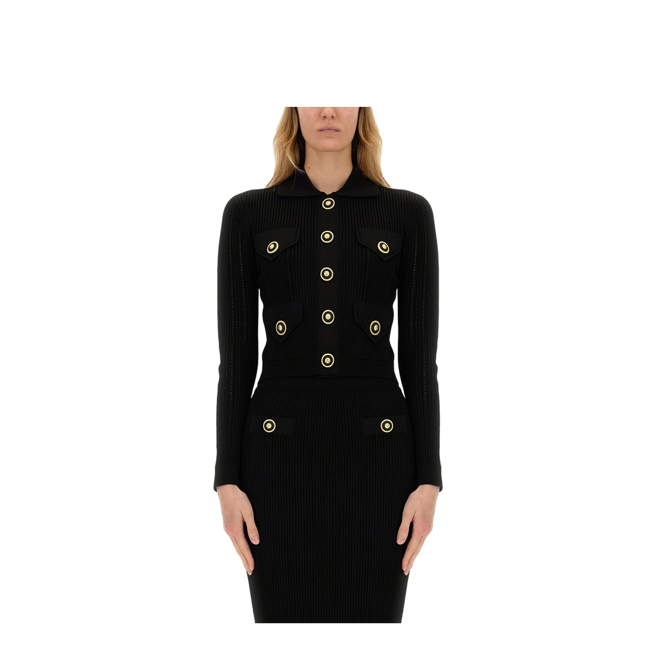 Knitted Cardigan Black - Image 1