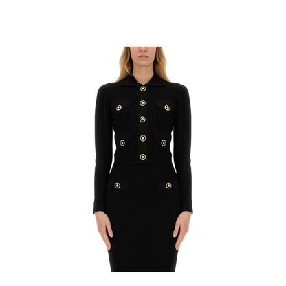 Knitted Cardigan Black - Image 1