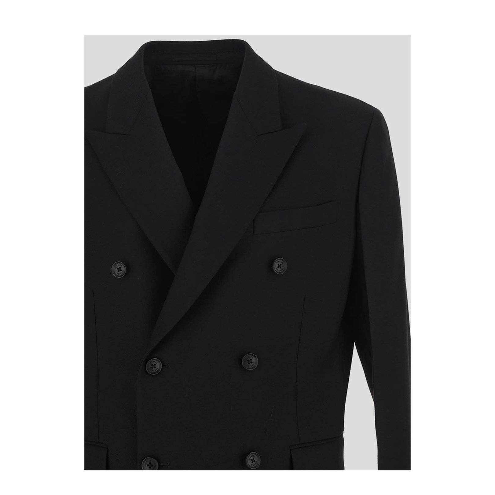 Formal Jacket Wool Fabric - Black - Image 4