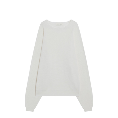 Cloud White Nylon-Blend Sweater - Image 1