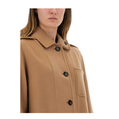 Brown Virgin Wool Coat - Image 4