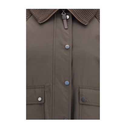 Down Jacket with Wool Sleeves - Image 3