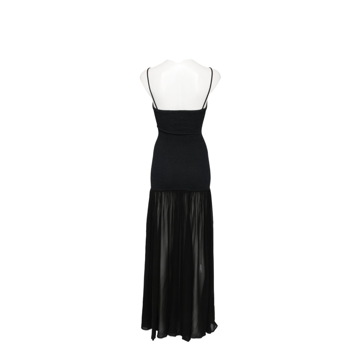 Black Crinkled Sheer Skirt - Image 2