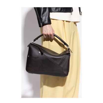 Puzzle Large Calfskin Bag - Vintage Brown - Image 2