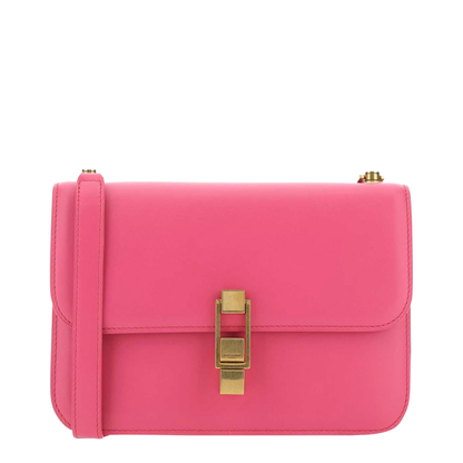 Le Carré Small Leather Shoulder Bag - Fuchsia - Image 1