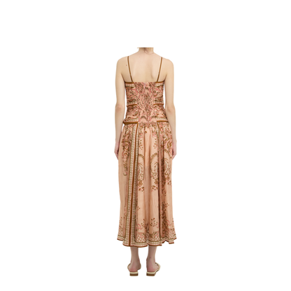 Aster Scarf Print Midi Dress - Image 4