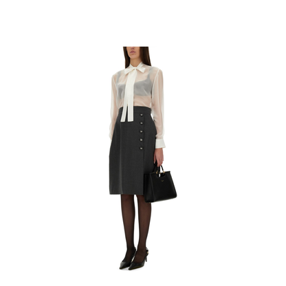 Wool Midi Skirt - Image 2
