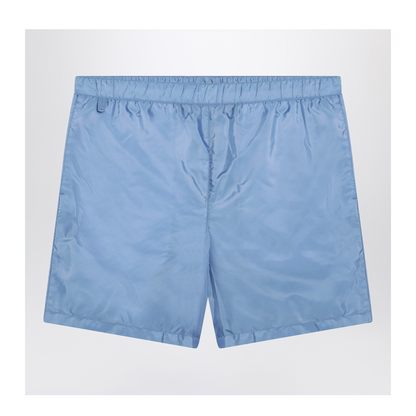 Light Blue Re-Nylon Swim Shorts - Image 1