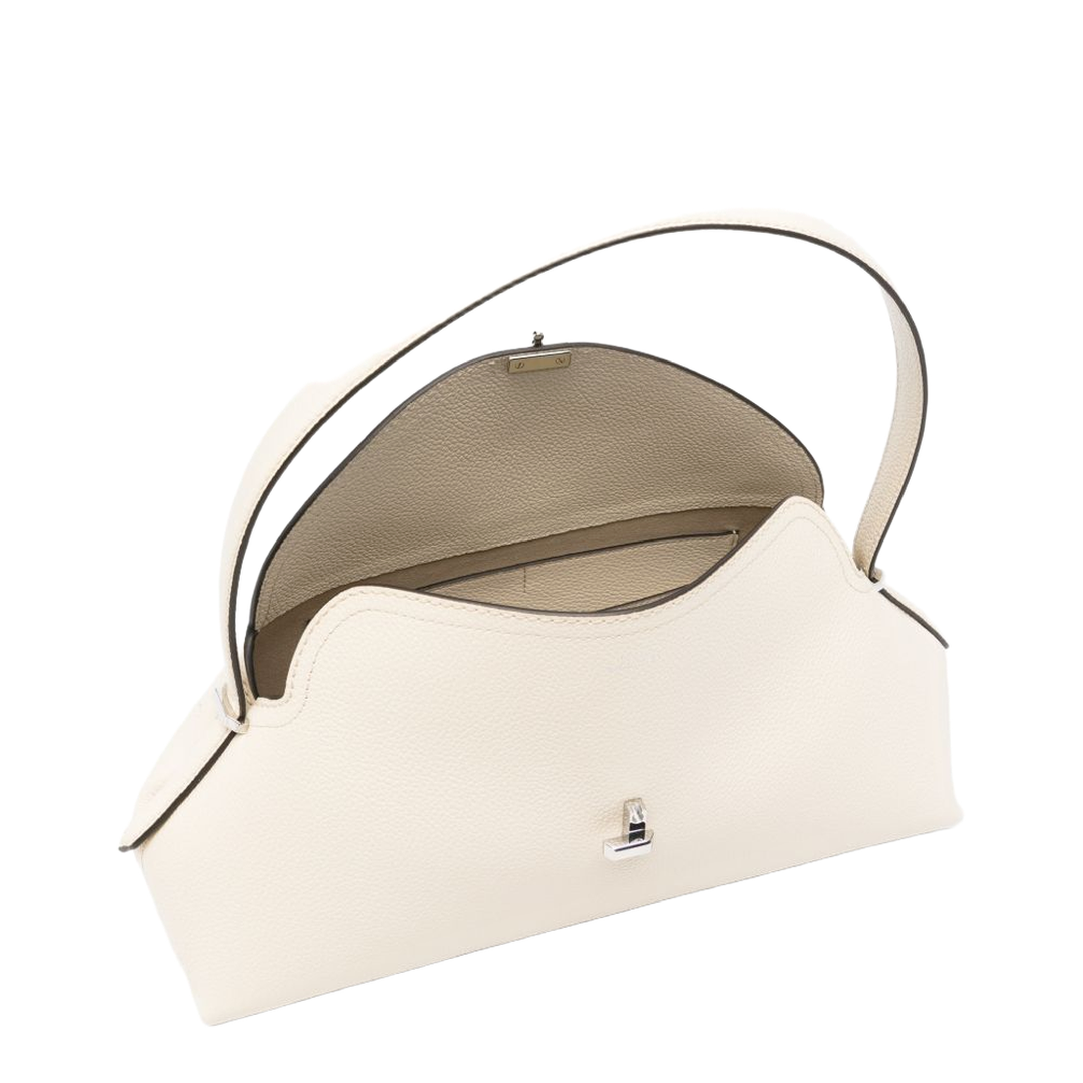 Grained Leather Shoulder Bag - Milk - Image 2