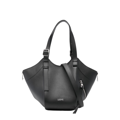 Hammock Flip Calfskin Tote - Black - Image 1